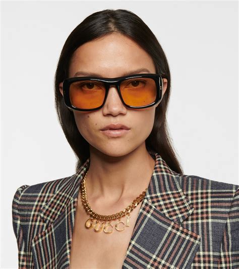 gucci rectangular acetate sunglasses|Gucci sunglasses price.